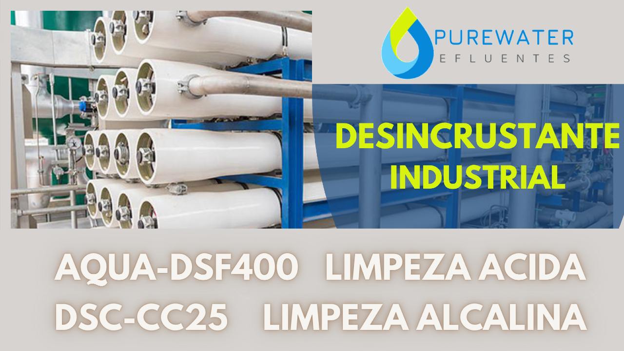 Desincrustante industrial para limpeza quimica